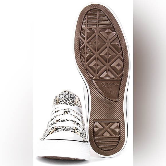 NWOB Converse Street All Star Low Leopard Cheetah Animal Print  Sneakers 7.5 - Picture 4 of 11